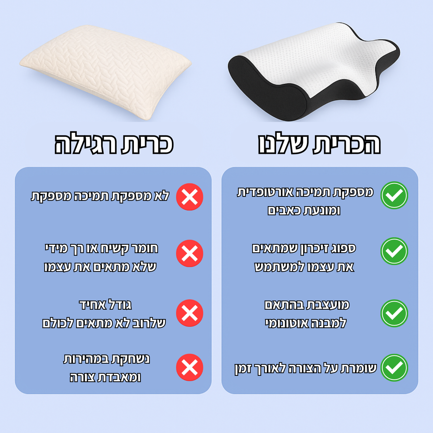 ™ZenNeck- כרית ארגונומית למניעת כאבים ושינה עמוקה